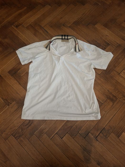 polo burberry,alb,marimea m