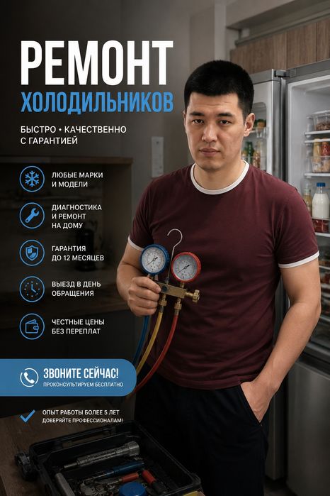 Ремонт Холодильников ремонт стиральных машин Алматы