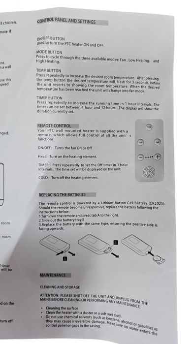 Намаление! Модерна печка за стенен монтаж Режим студено и топ