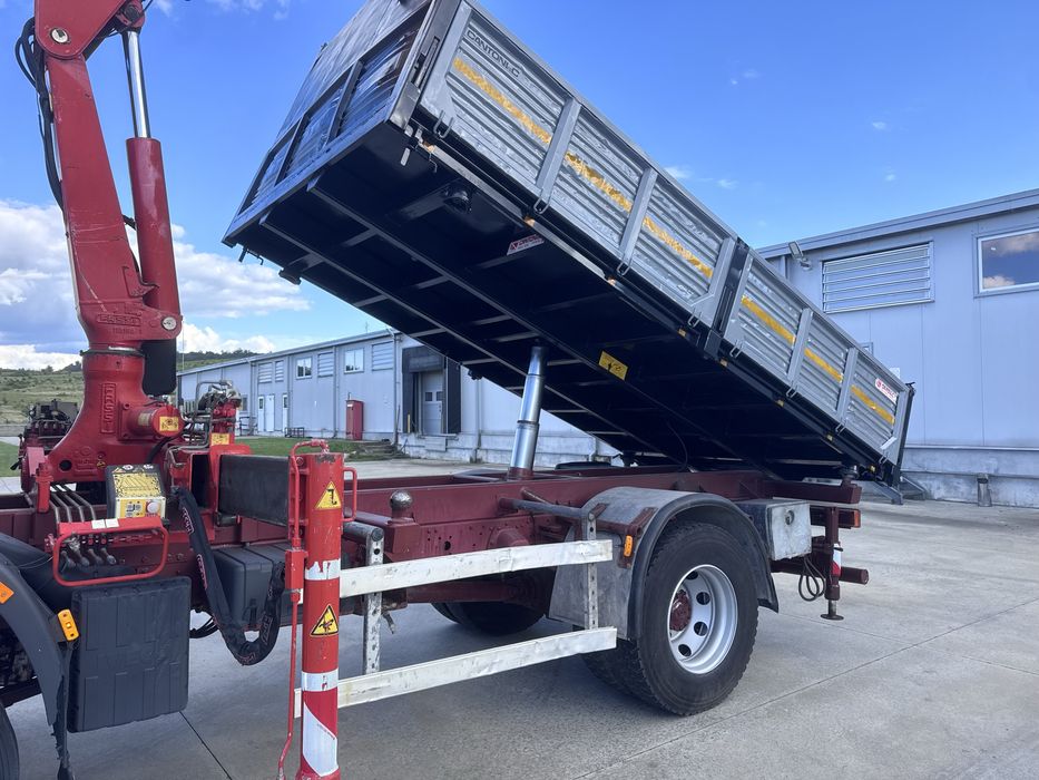 Iveco EUROCARGO 150E28 Basculabil si macara Fassi 12,65m
