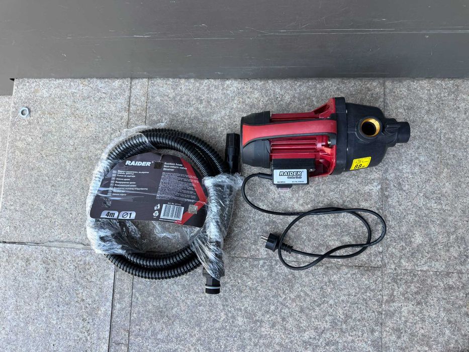 Помпа водна 600W 1" max 50L/min 35m RD-WP43 +Маркуч смукателен Ø1" 4m
