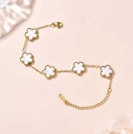 Стилна дамска гривна с две лица, Детелина