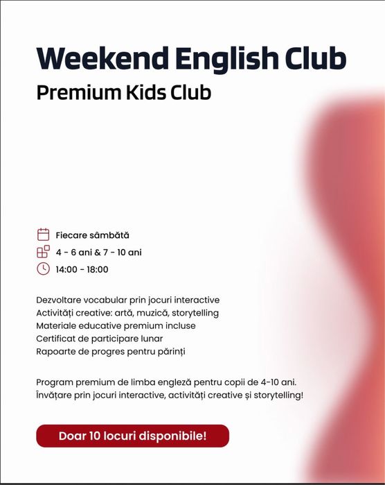 Program educational intensiv in limbile ENGLEZA si/sau SPANIOLA