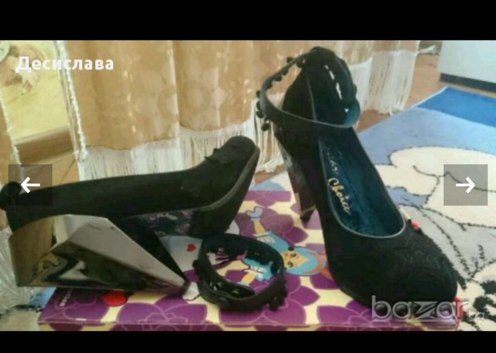 Обувки с диамантен ток Irregular choice