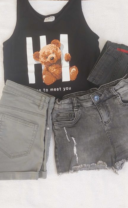 Къси дънкови панталони и потник