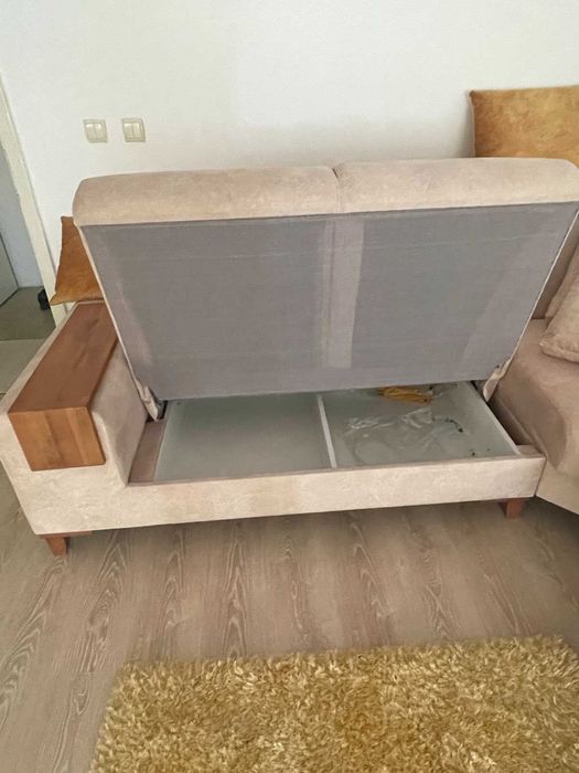 Ъглов диван 270/330, функция сън и ракли 2 броя