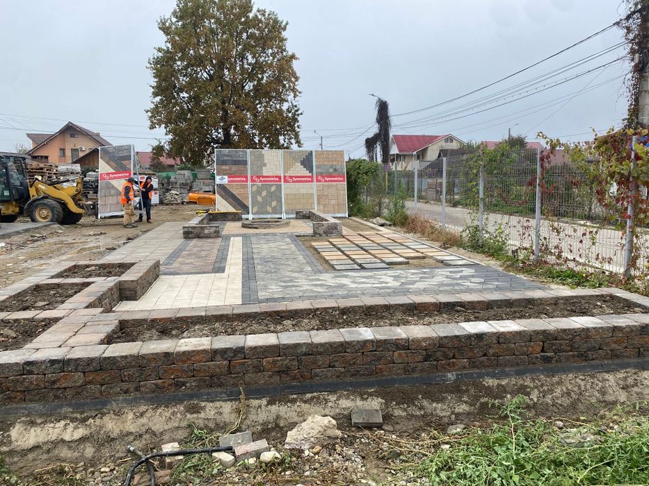 Montam borduri rigole pavaj