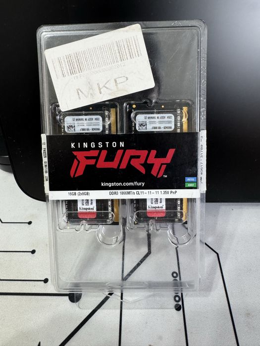 Kingston Fury IMPACT memorie RAM 16GB (2x8GB) DDR3 1866MHz CL11