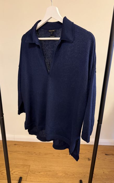 Massimo Dutti тънка блуза с V-деколте