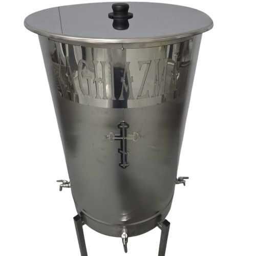 Vas Aghiazma din inox alimentar AISI 304, cu 3 robineti si suport