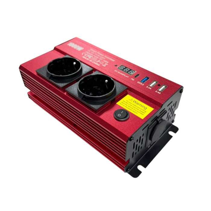 Преобразувател 1000W 12V 220V – Автомобилен инвертор за къмпинг
