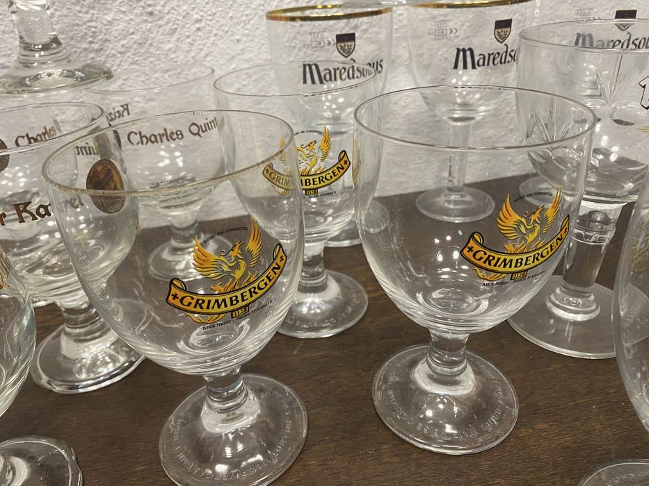 Белгийски бирени чаши Westmalle Maredsous комплект Белгия