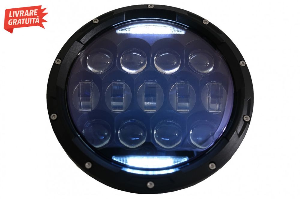 Faruri Full LED CREE Dublu Proiector Halo DRL Jeep Wrangler TJ & JK (1