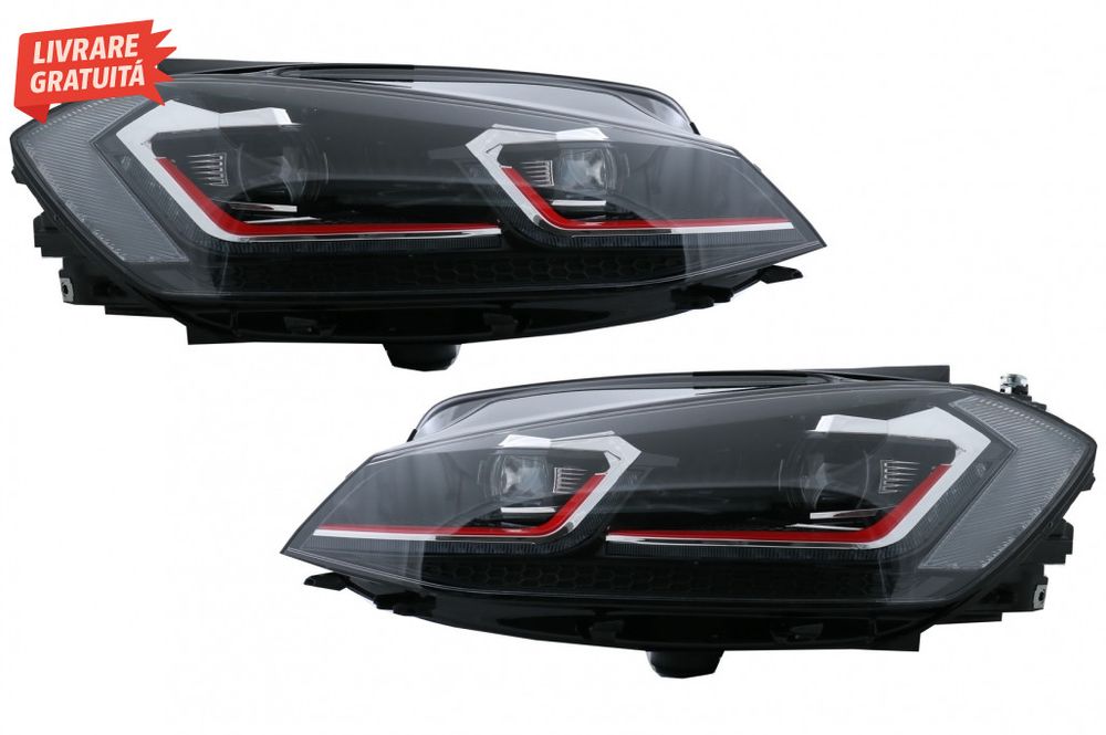 Faruri LED VW Golf 7.5 VII (2017+) GTI Look cu Semnal Dinamic