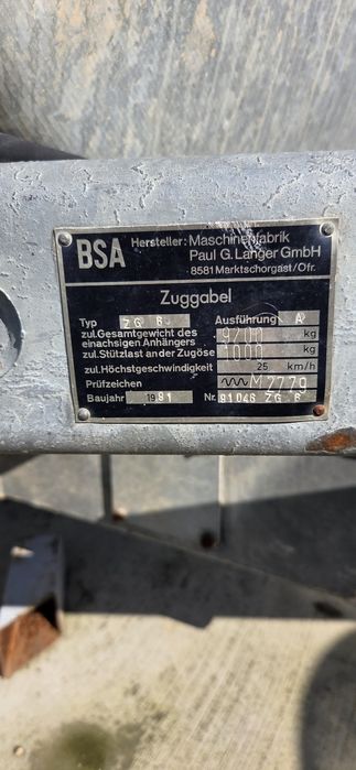 Цистерна за тор BSA 9000 л – поцинкована, двуосна, 4 нови гуми