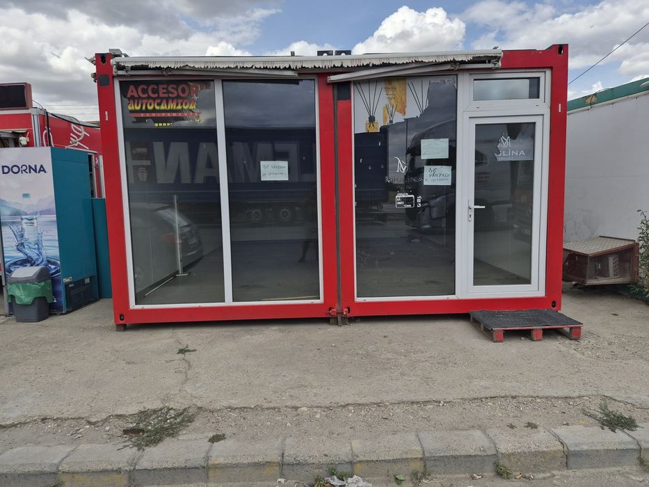 Container modular comercial Premium 6x2,4 m|, Panouri sandwich, Climă, Gata de utilizare