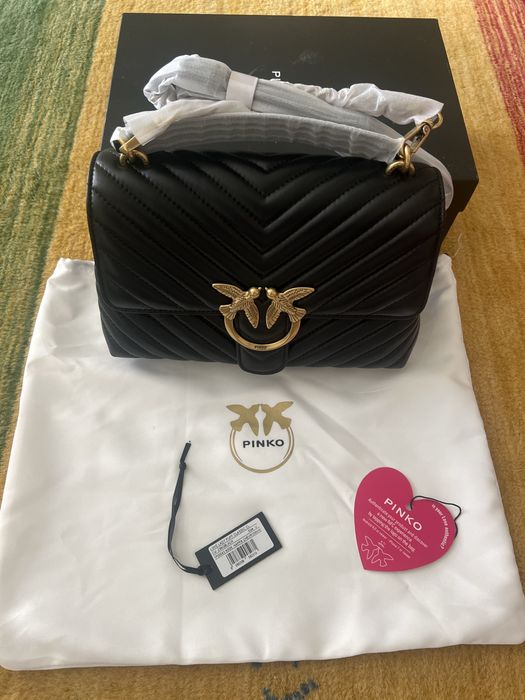 Чанта Pinko от естесвена кожа