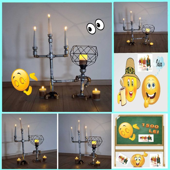 Veioza Aplica Lampadar  Stil Industrial Pentru Casa  Gradina Int-Ext