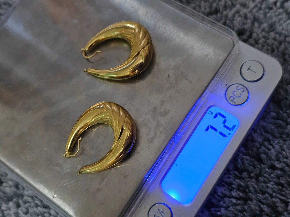 Позлатени обеци 7 грама с печат