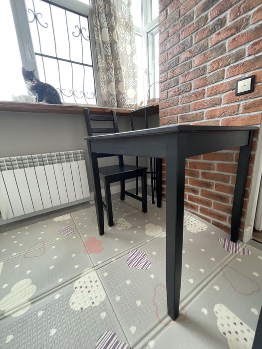 IKEA стол и 2 стула дерево