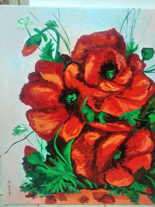 Картина рисувана в/у  платно