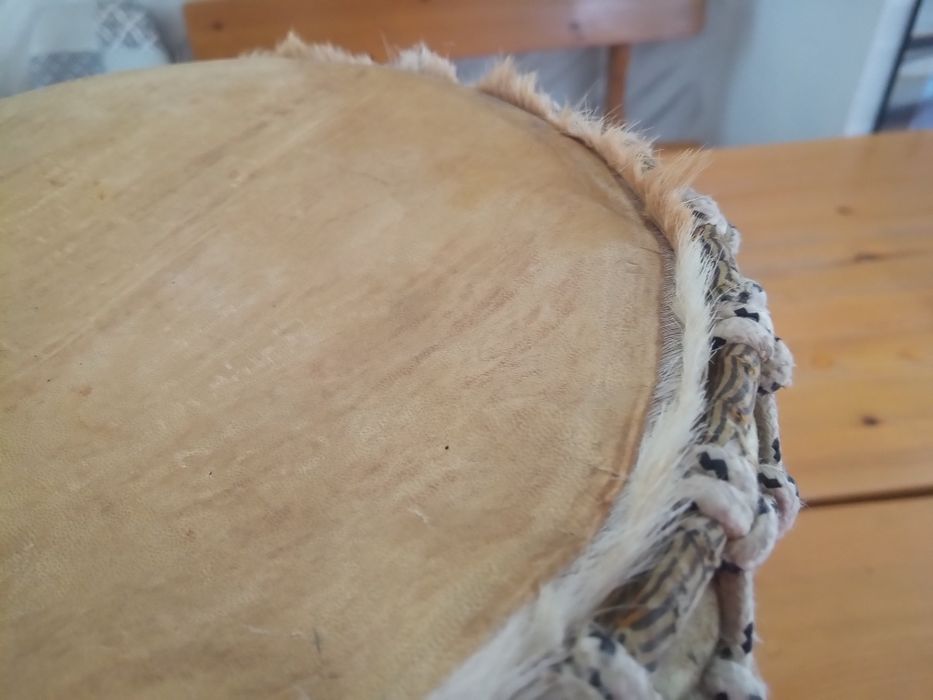 ПромоАФРИКАНСА Таранбука от Тиково Дърво и Кожа с Калъв 100% Автетична