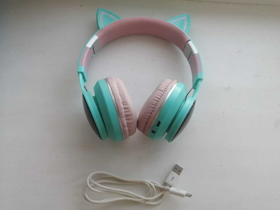 Наушники детские, с блютузом и подсветкой