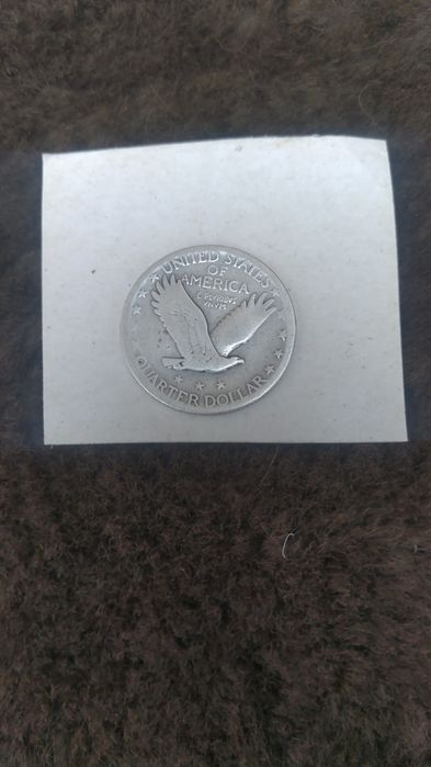 Куотър долар 1928г.Сребро.Орел в полет.Ценна монета,която рядко излиза