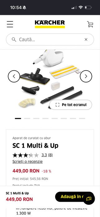 Aparat de curatat cu abur Karcher SC 1 Multi & Up