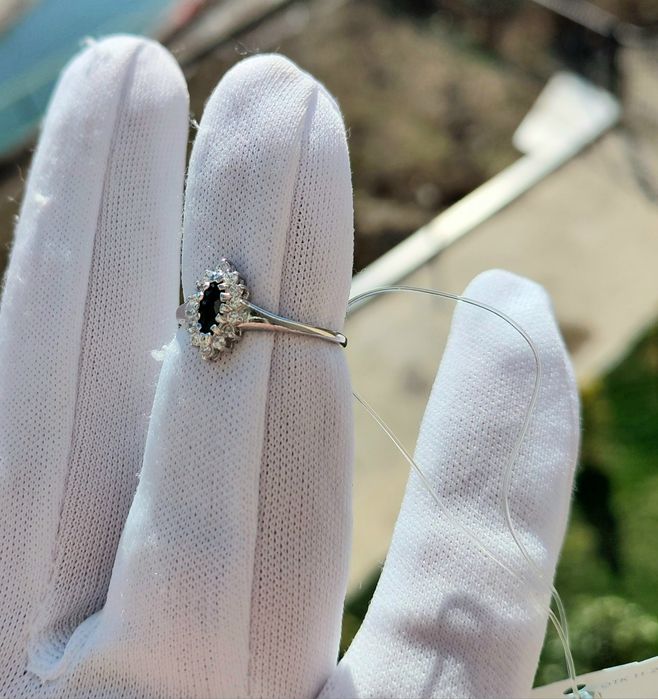 Кольцо серебро 925. Сапфир.