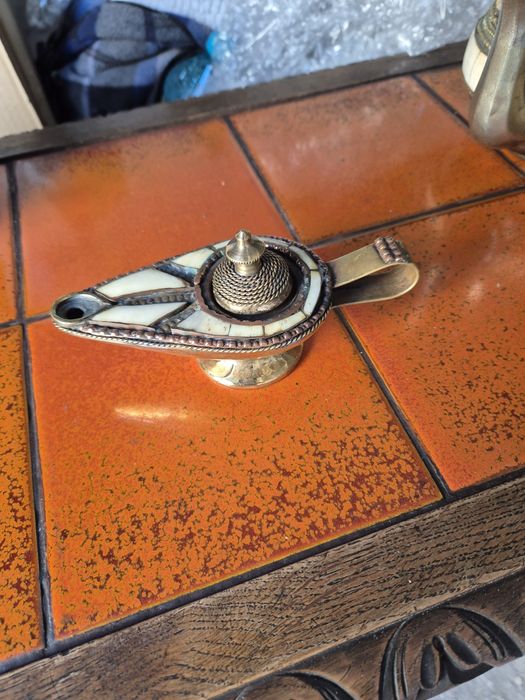 Мароканки съдове от месинг или бронз ! Инкрустирана с камилска кост!