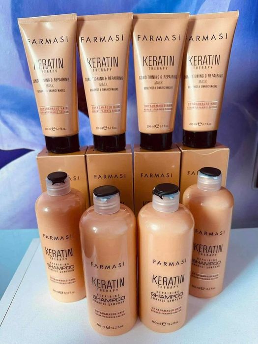Set sampon si masca cu keratina