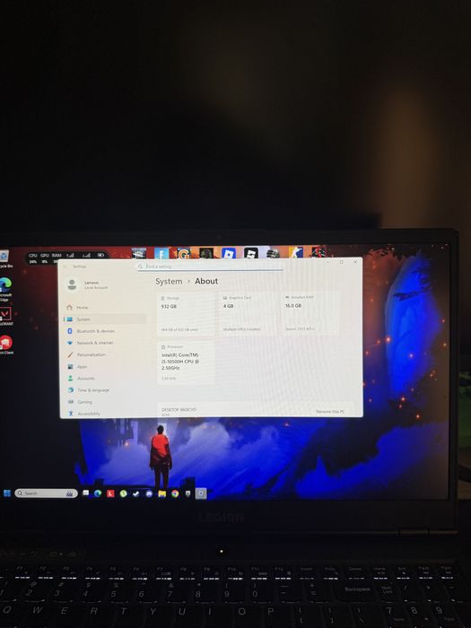 Laptop lenovo legion 5 rtx 3050TI