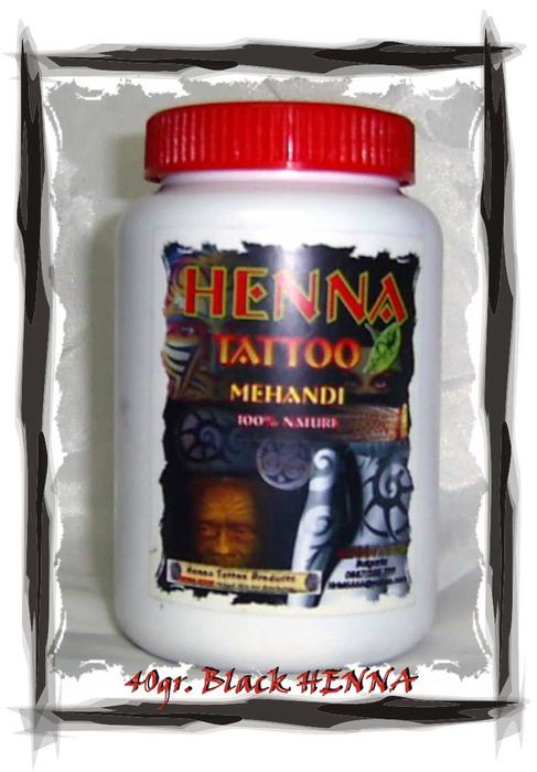 КЪНА/ХЕННА  черна за временни ТАТТОО и декориране на тяло. Внос Индия