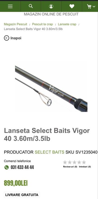 Lansete pescuit la crap