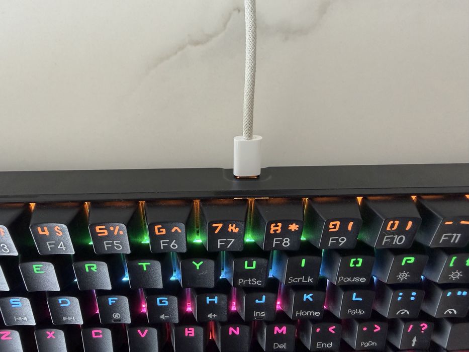 Tastatura Gaming QwertyKey Rice Black RGB Mecanica ​Red Switch
