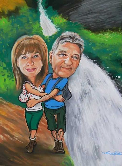 Ръчно рисувани карикатури по снимка