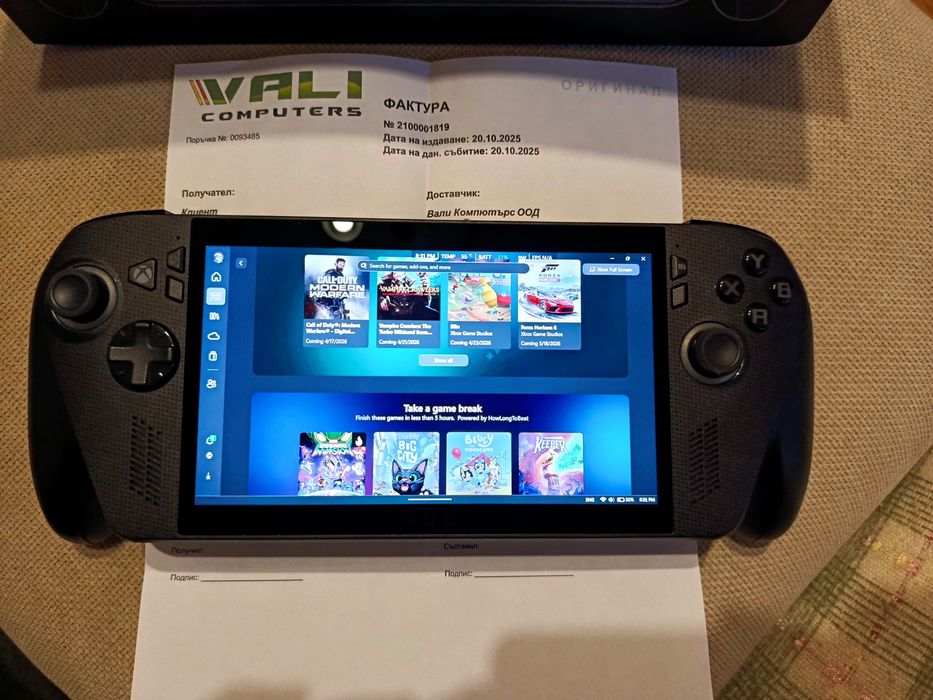 Asus Xbox Rog ally X с гаранция до 10.27г