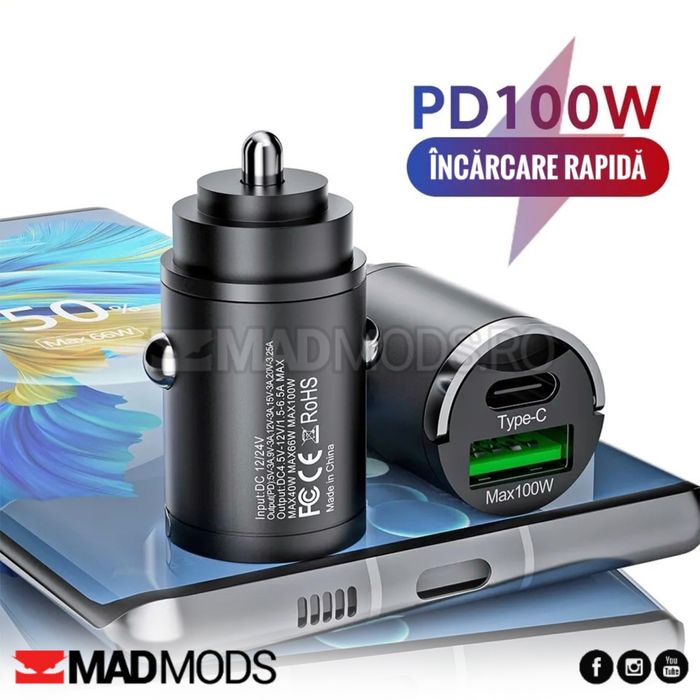 Suport auto MagSafe, Incarcare wireless 15W Magnetic, Grila ventilatie