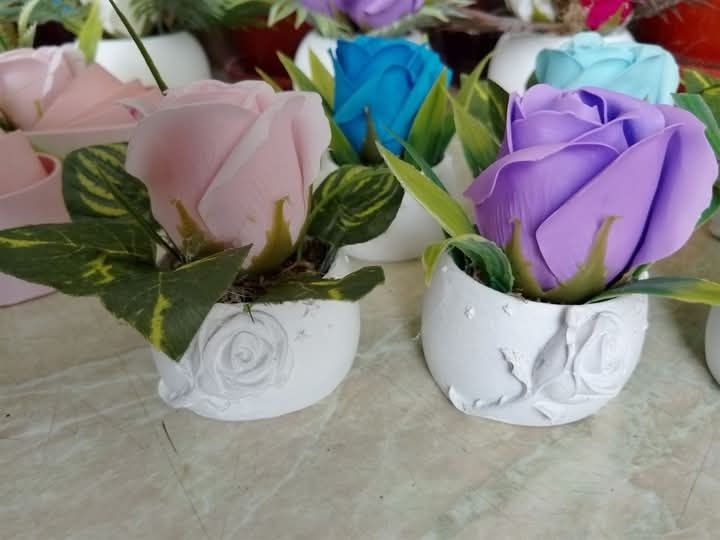 Кашпи с сапунена роза за 8март