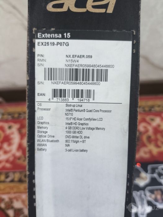 Acer Extensa 15 Noutbuk arzon noutbuk kamyuter