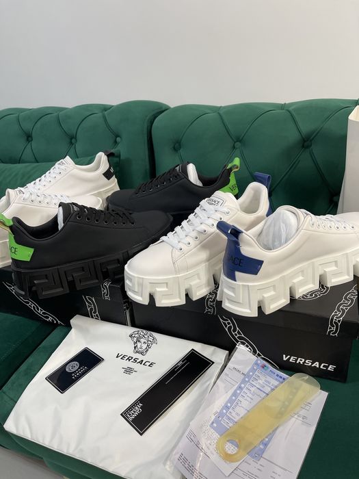 Adidasi Versace Greca piele naturala 100% Premium colectie noua