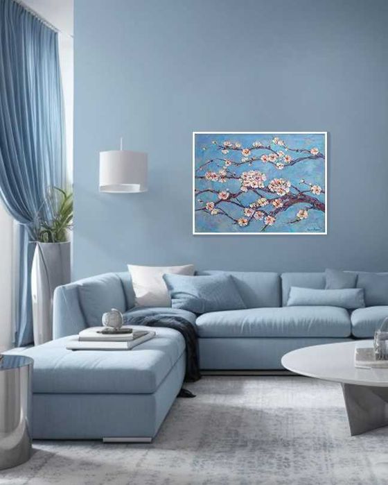 Картина "Цветущая ветка" Холст, масло. 60х80см