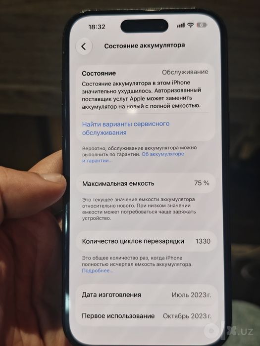 Iphone 15 128 GB Battery 75% Black