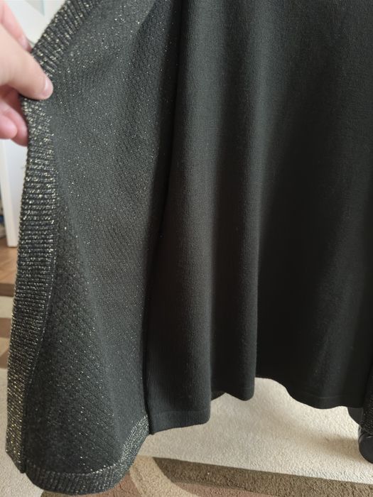 Bluza cardigan verde cu sclipici