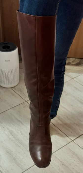 Cizme dama, piele naturala, maro, marime 36