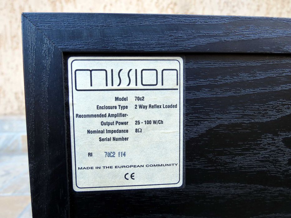 Boxa Mission Center Speaker 70-c2 ,  25 - 100 Watts Impedance - 8 Ohms