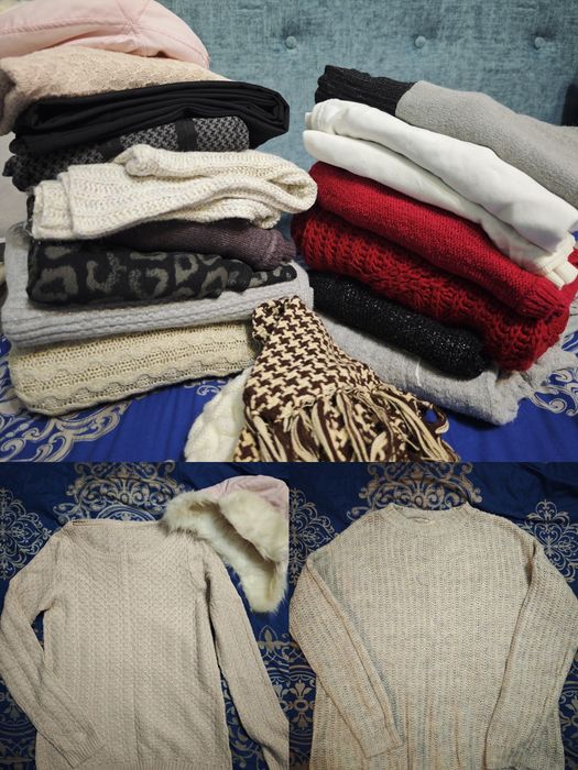 Lot 12 pulovere de iarna, C&A, Waikiki, Reserved bluze, pantaloni + ca