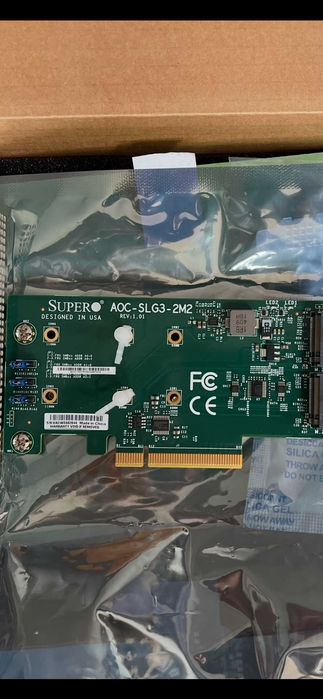 Adaptor Supermicro AOC-SLG3-2M2 PCI-E 3.0 x8 la NMVe M.2