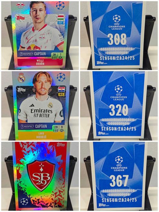 Stickere Topps Uefa Champions League 2024/25 foil si shiny